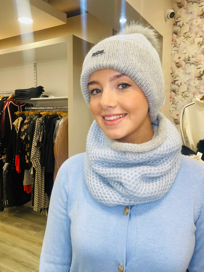 ANDREA BLUE HAT SET