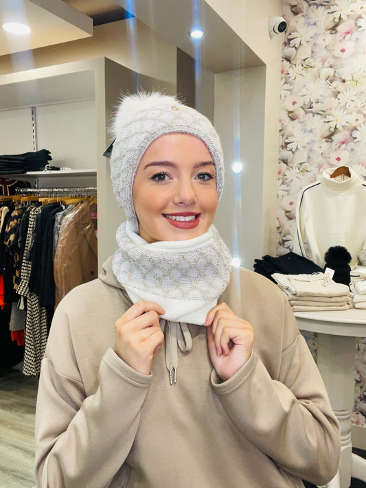 JULIA CREAM HAT SET