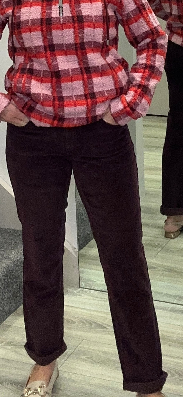 BOB BURGUNDY CORD TROUSERS