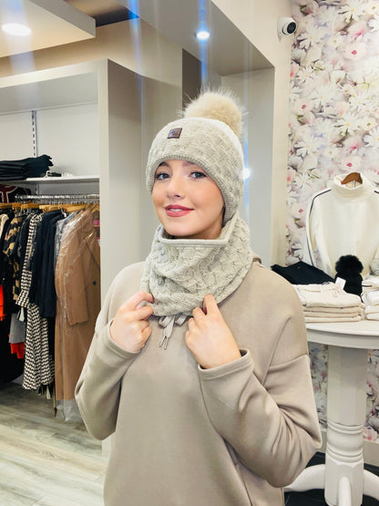 BEATA CREAM  HAT SET