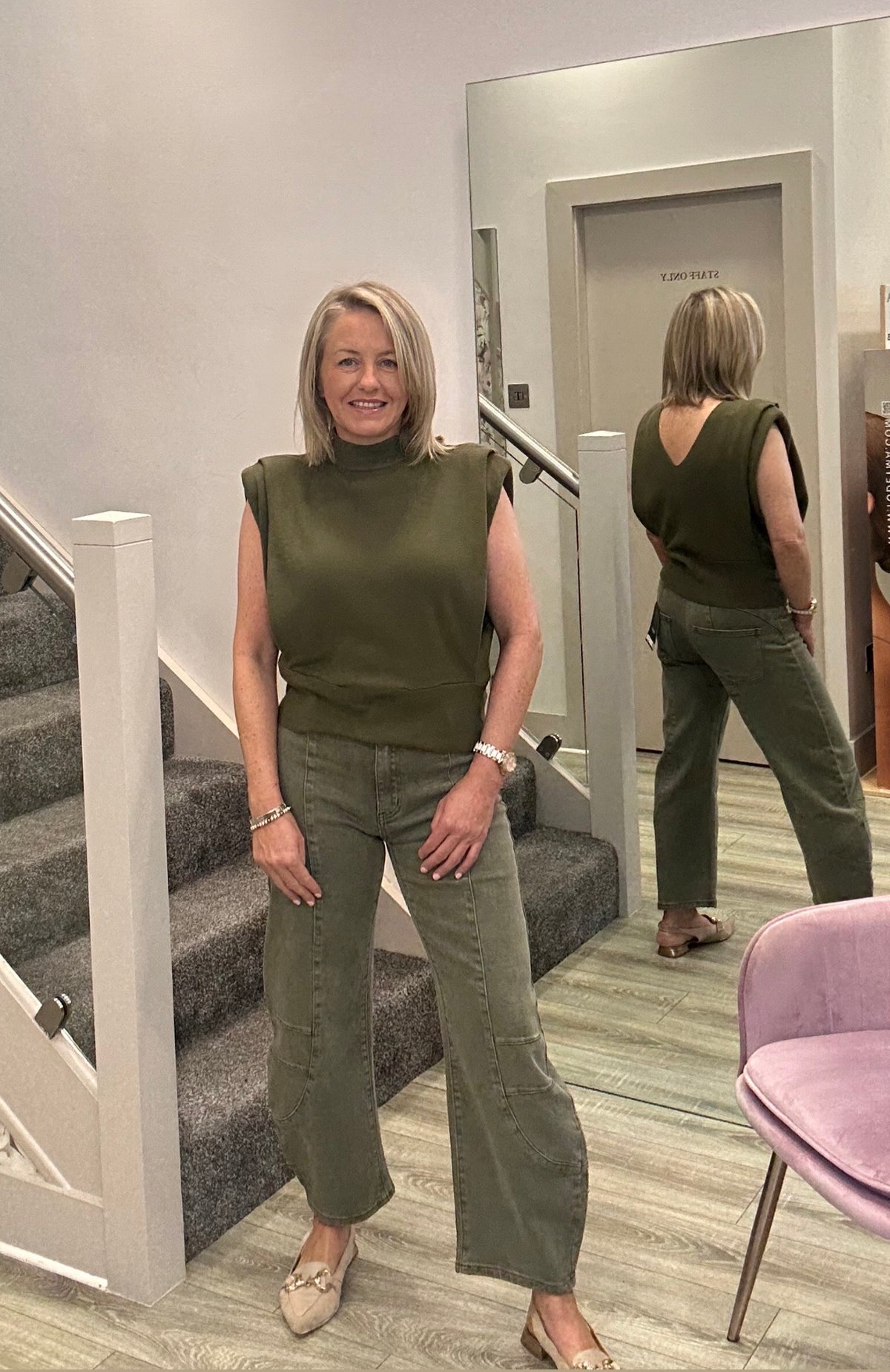 MARY KHAKI TOP