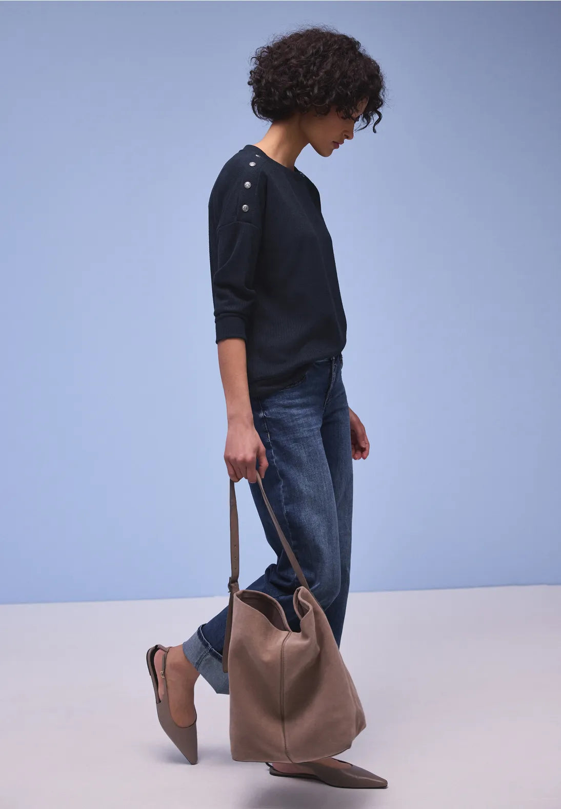 LANIE NAVY TOP