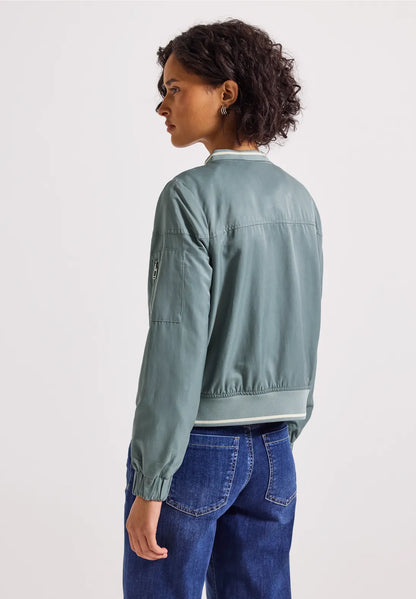 GEMMA DUCK-EGG BLUE BOMBER JACKET