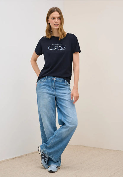 CURIOUS NAVY TEE