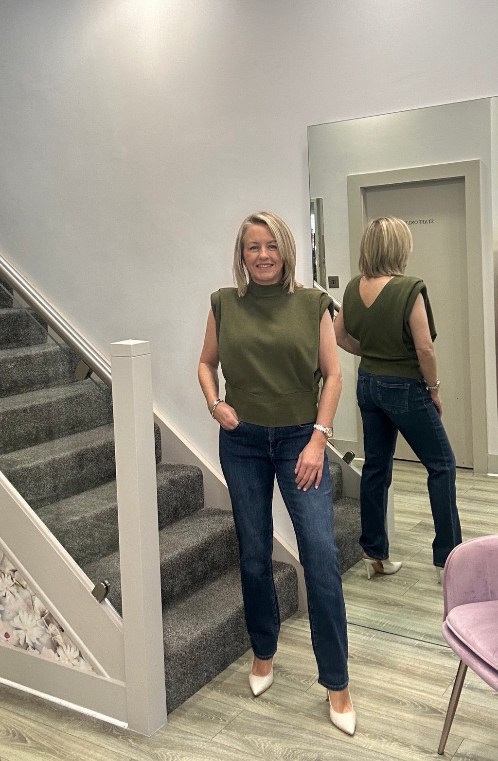 MARY KHAKI TOP