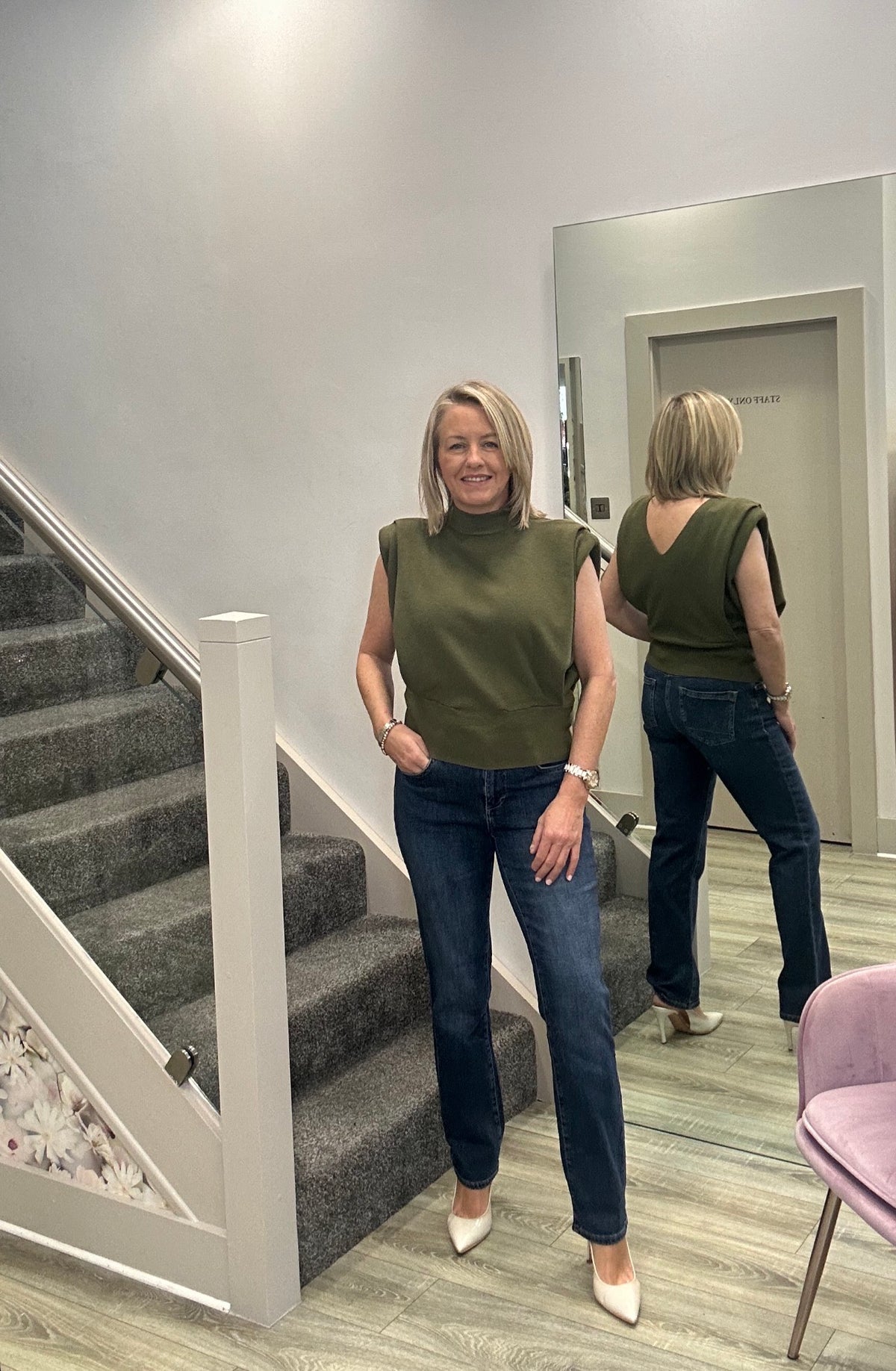 MARY KHAKI TOP
