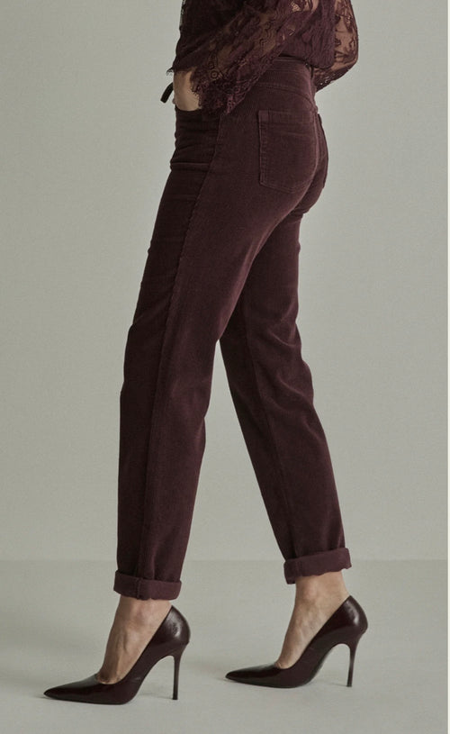 BOB BURGUNDY CORD TROUSERS