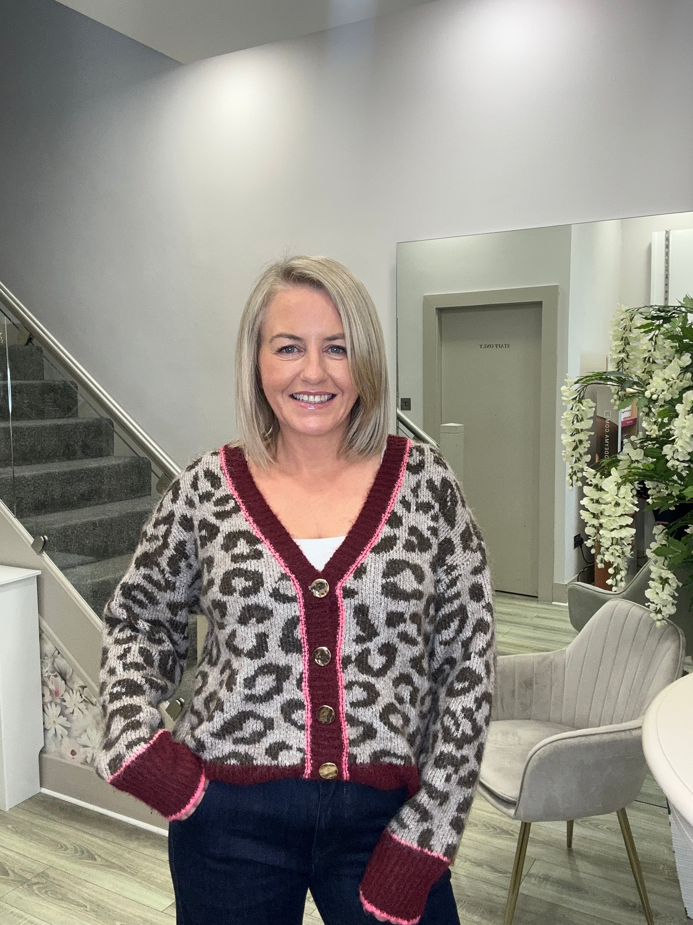YOKO WINE CARDIGAN