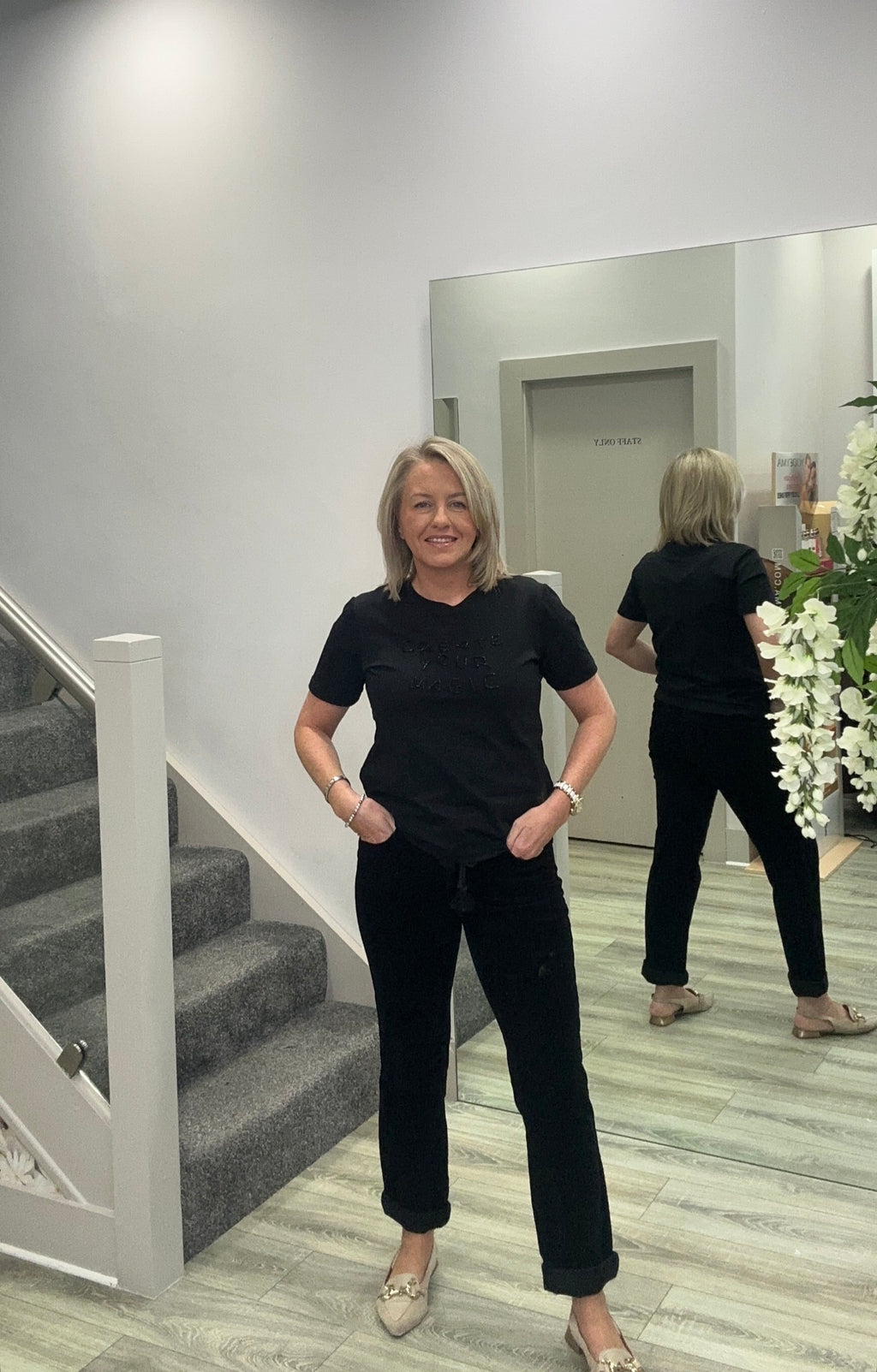 BOB BLACK CORD TROUSERS