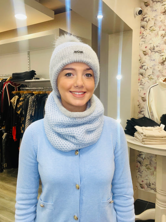 ANDREA BLUE HAT SET