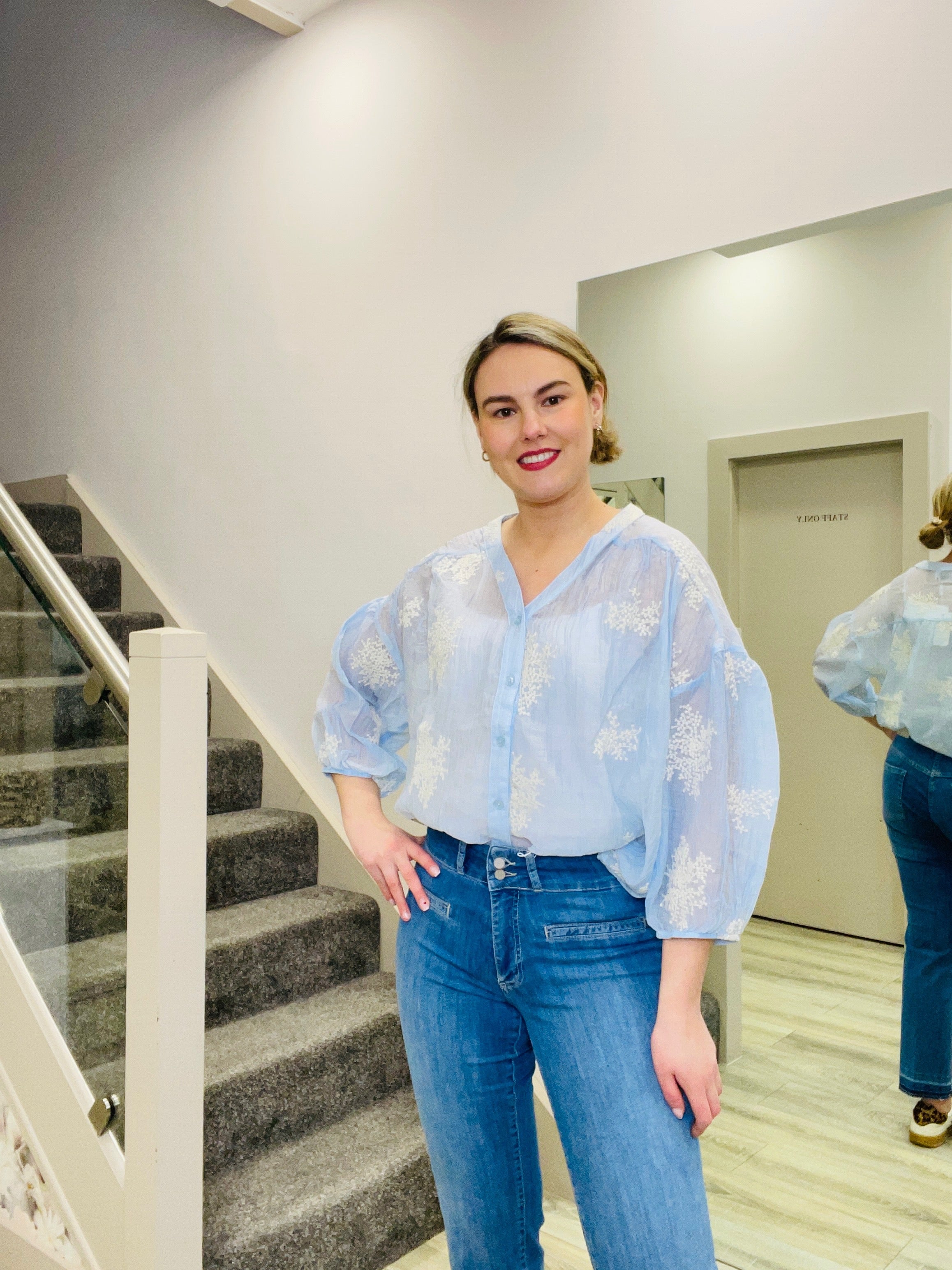 MARION BLUE BLOUSE