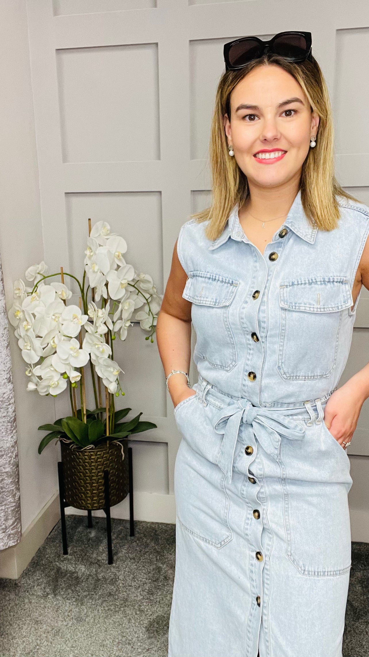 EVIE DENIM DRESS