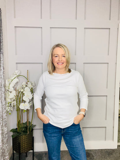 BOATNECK WHITE TOP