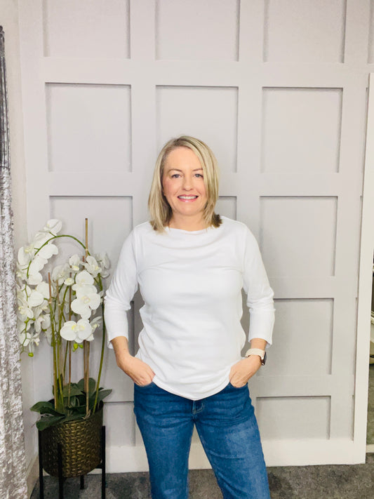 BOATNECK WHITE TOP