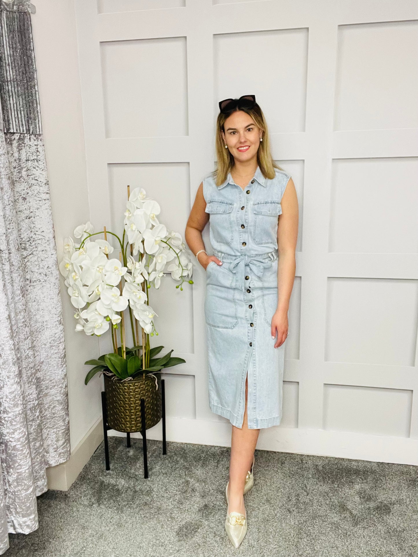 EVIE DENIM DRESS