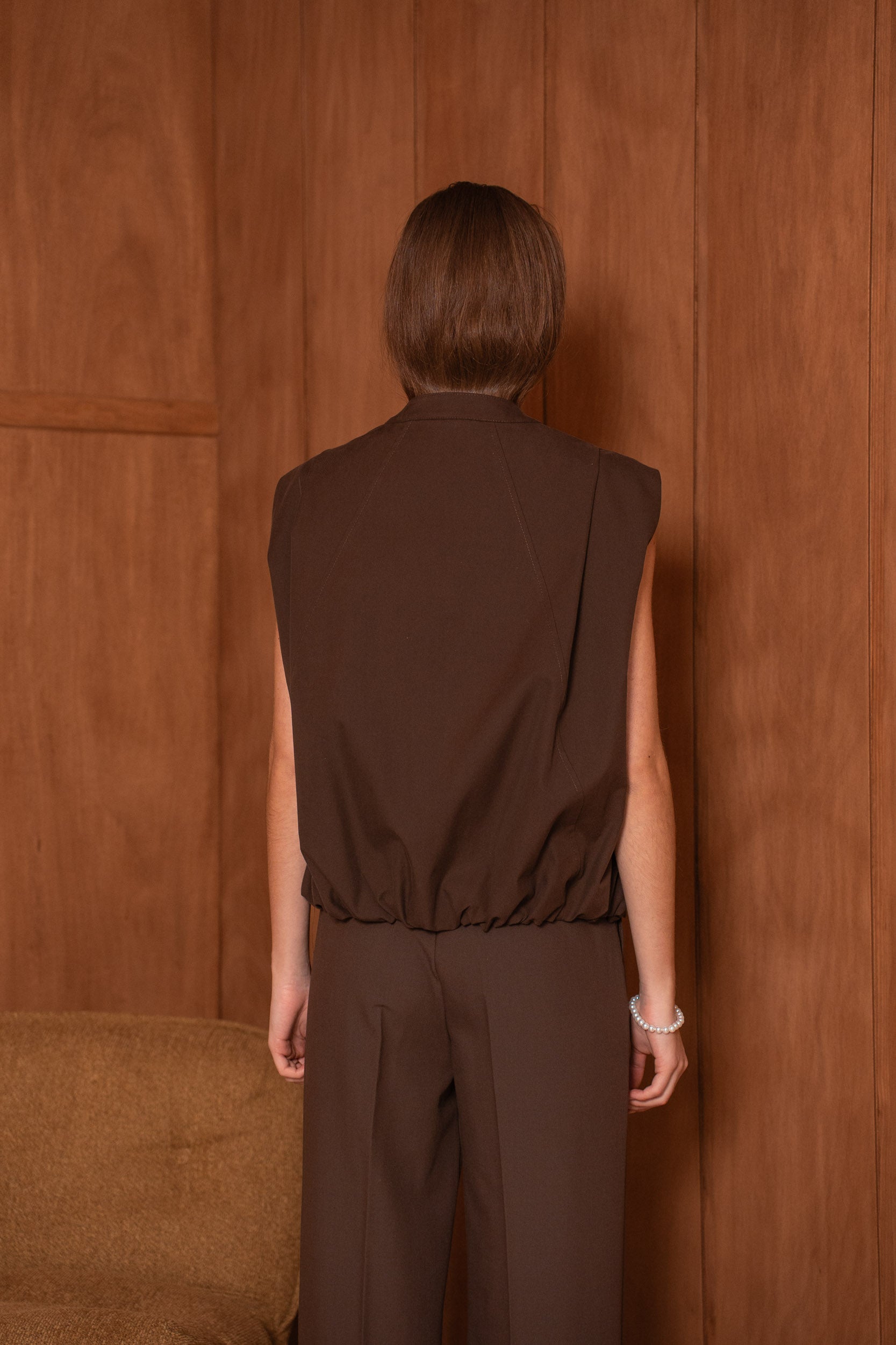 ANYA BROWN GILET
