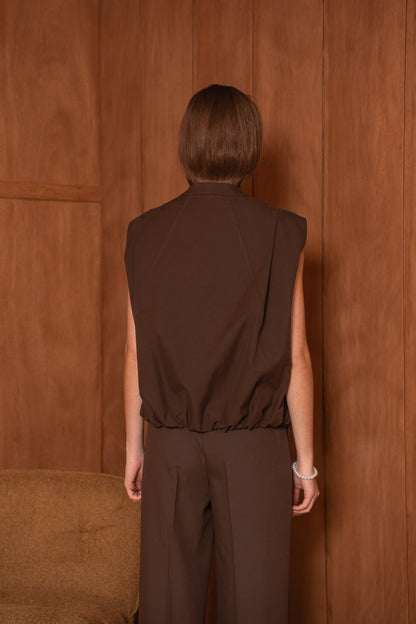 ANYA BROWN GILET