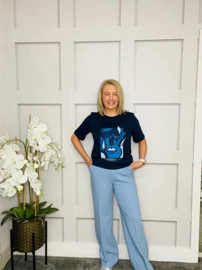 JENNIFER NAVY TEE
