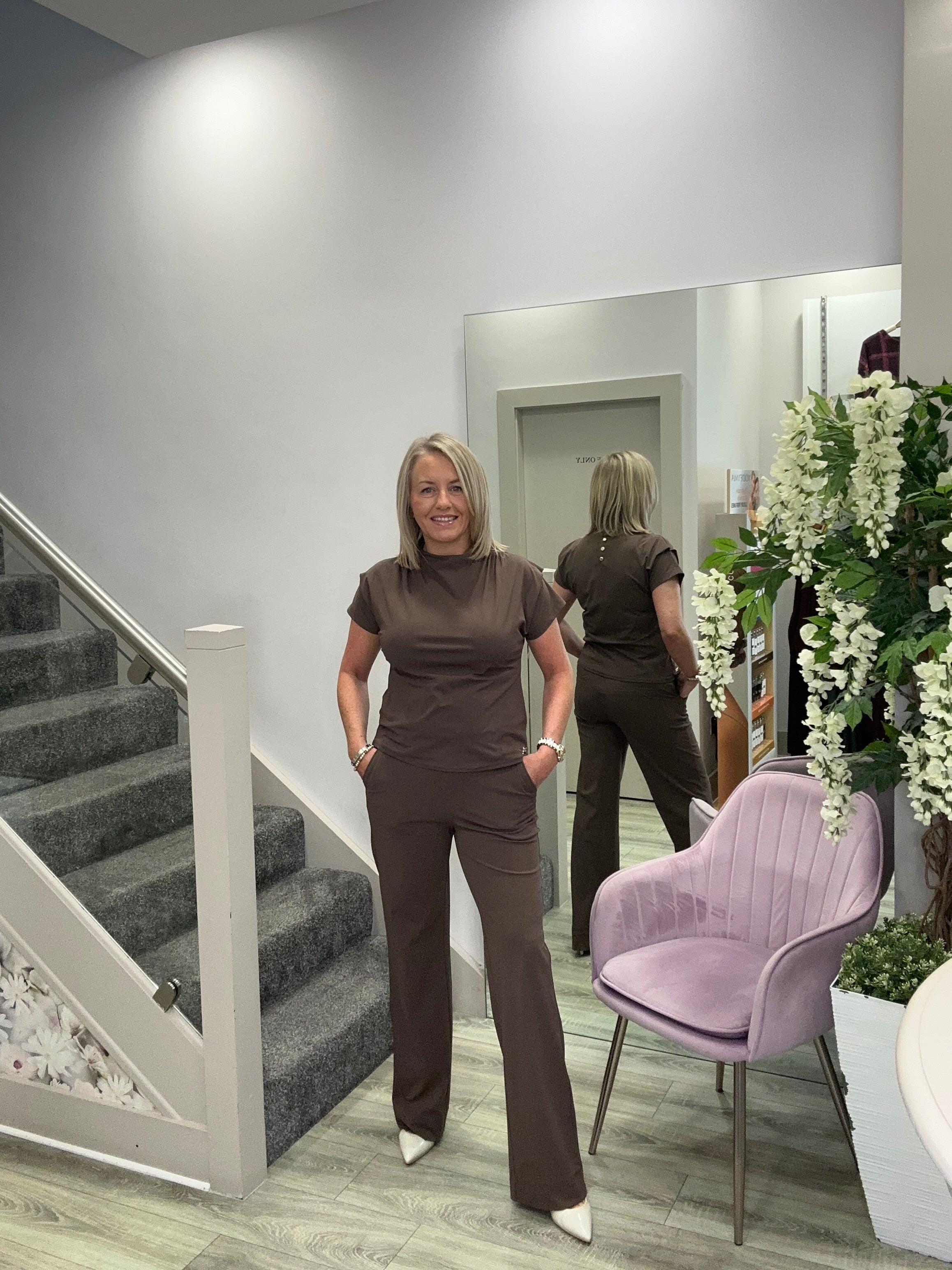 BRIGIT BROWN TOP