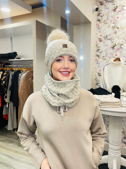 BEATA CREAM  HAT SET