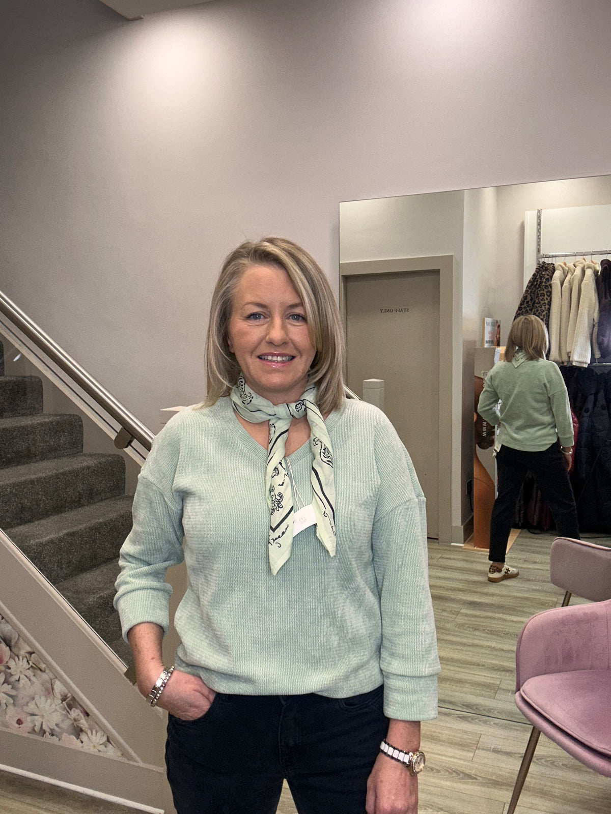 SASKIA MINT SWEATER