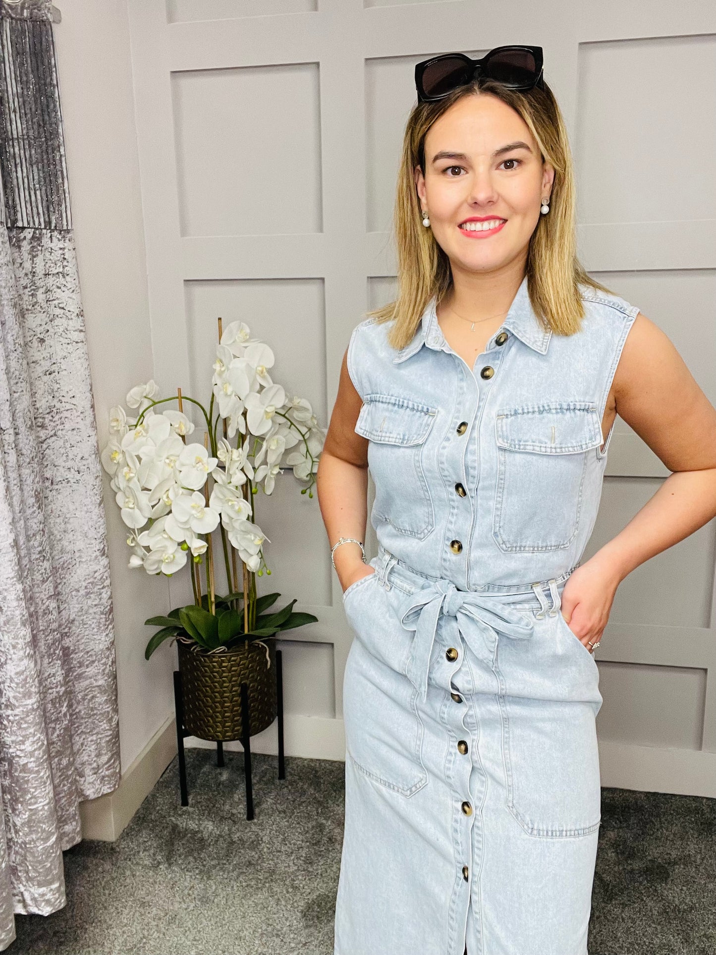 EVIE DENIM DRESS