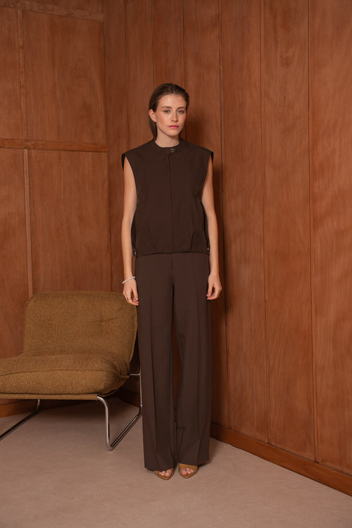 ANYA BROWN GILET