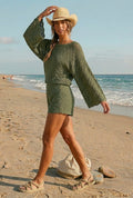 OLIVE SHORT SET