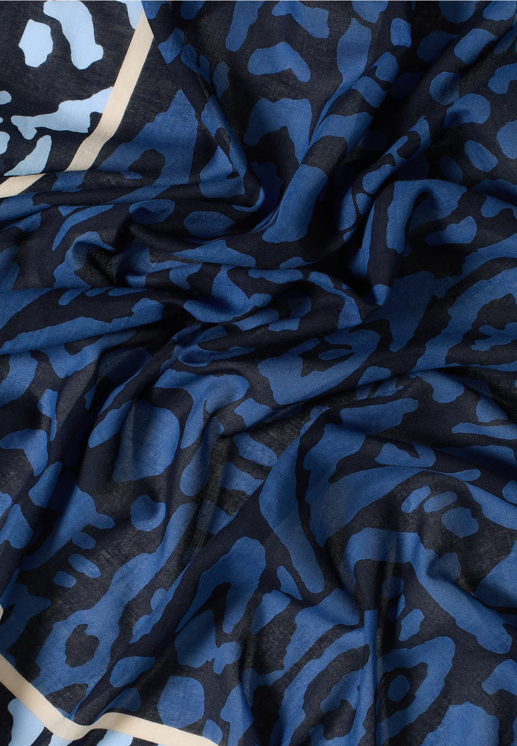 LEOPARD NAVY SCARF