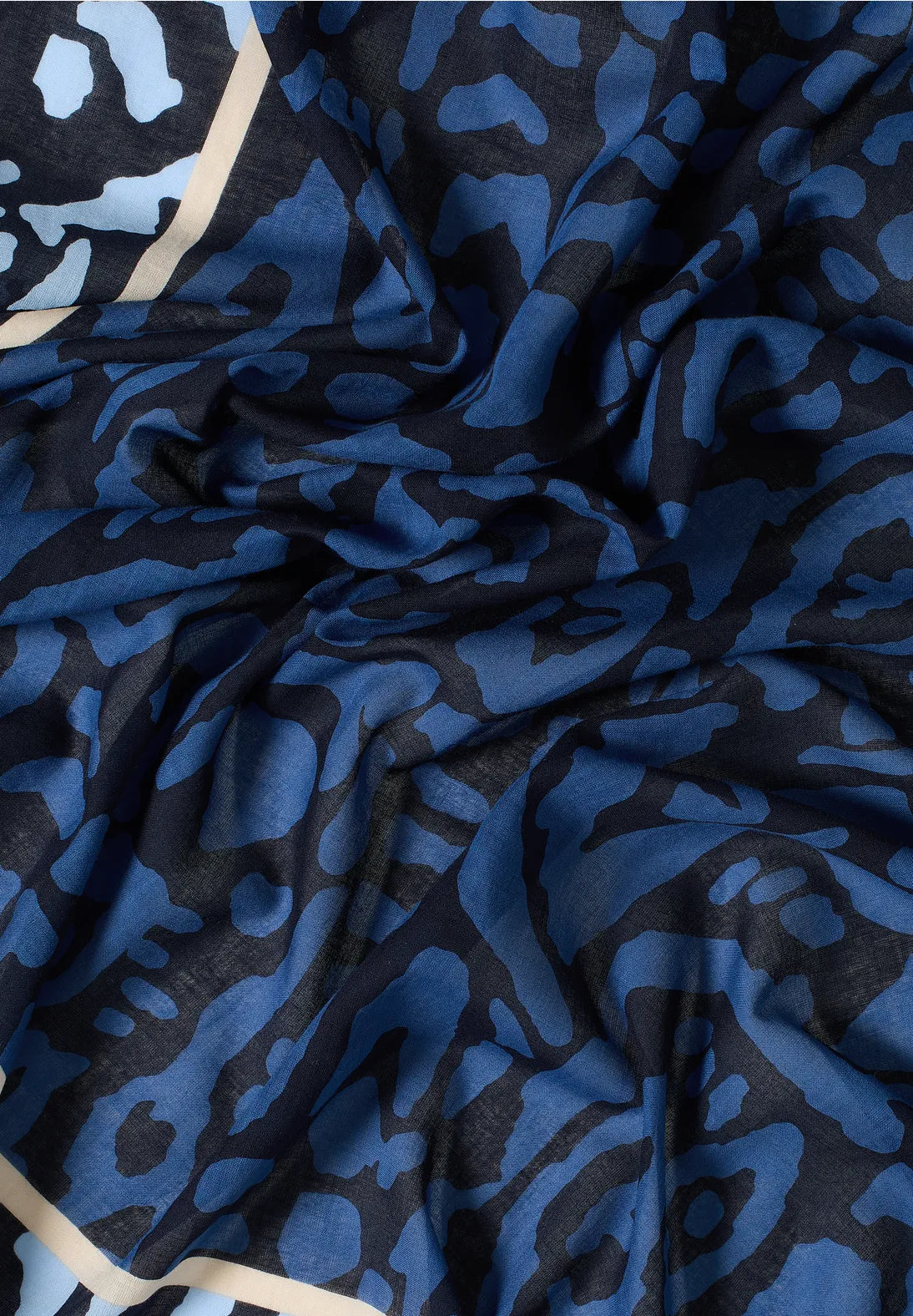 LEOPARD NAVY SCARF