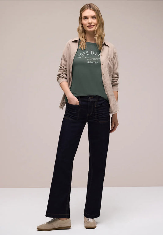 CHERRY KHAKI TEE