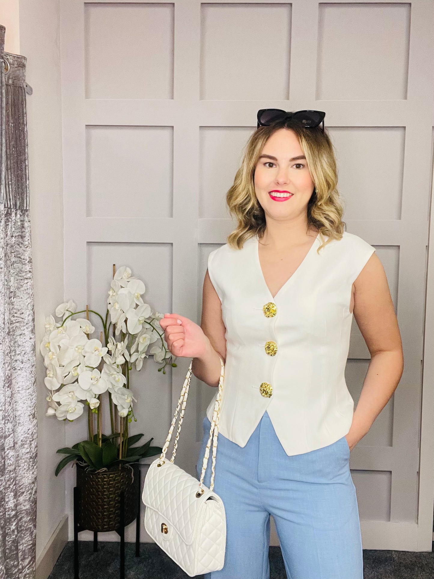 AASHI CREAM WAISTCOAT