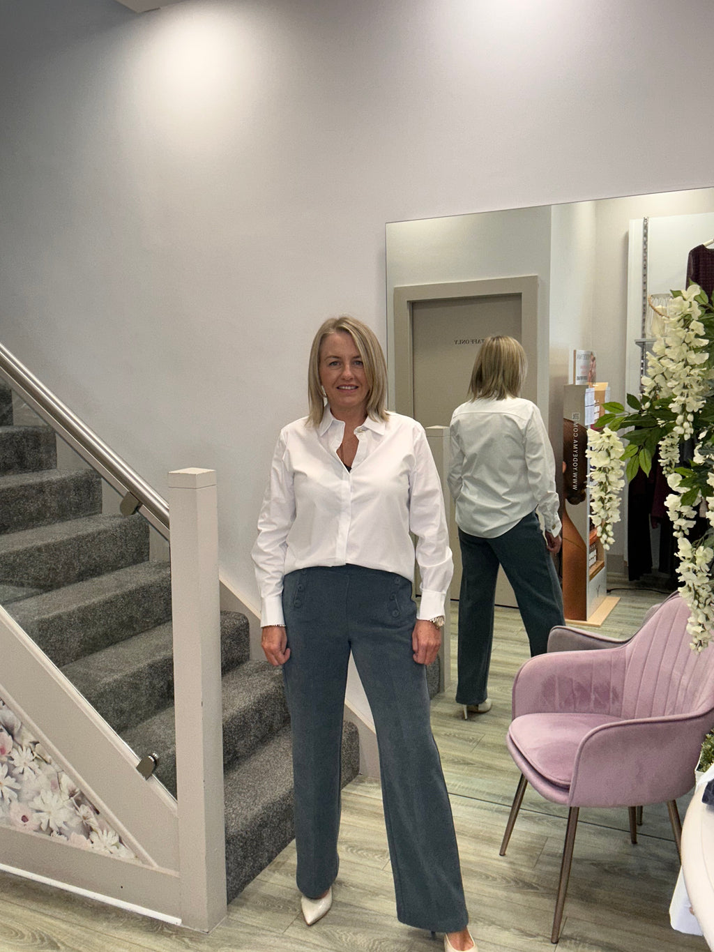 YOSE GREY TROUSERS