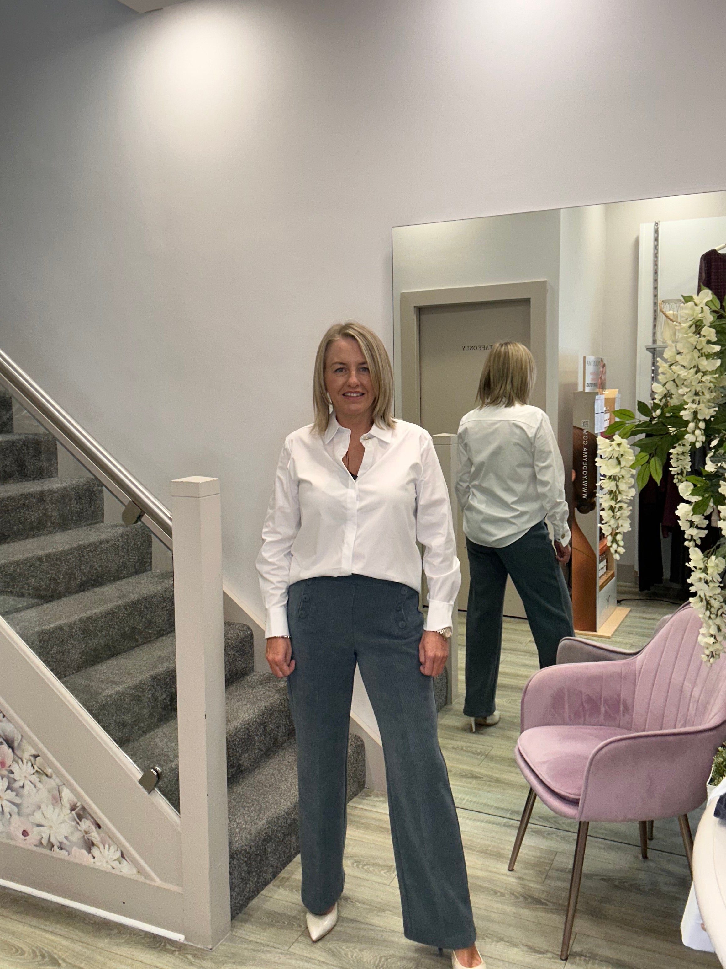 YOSE GREY TROUSERS