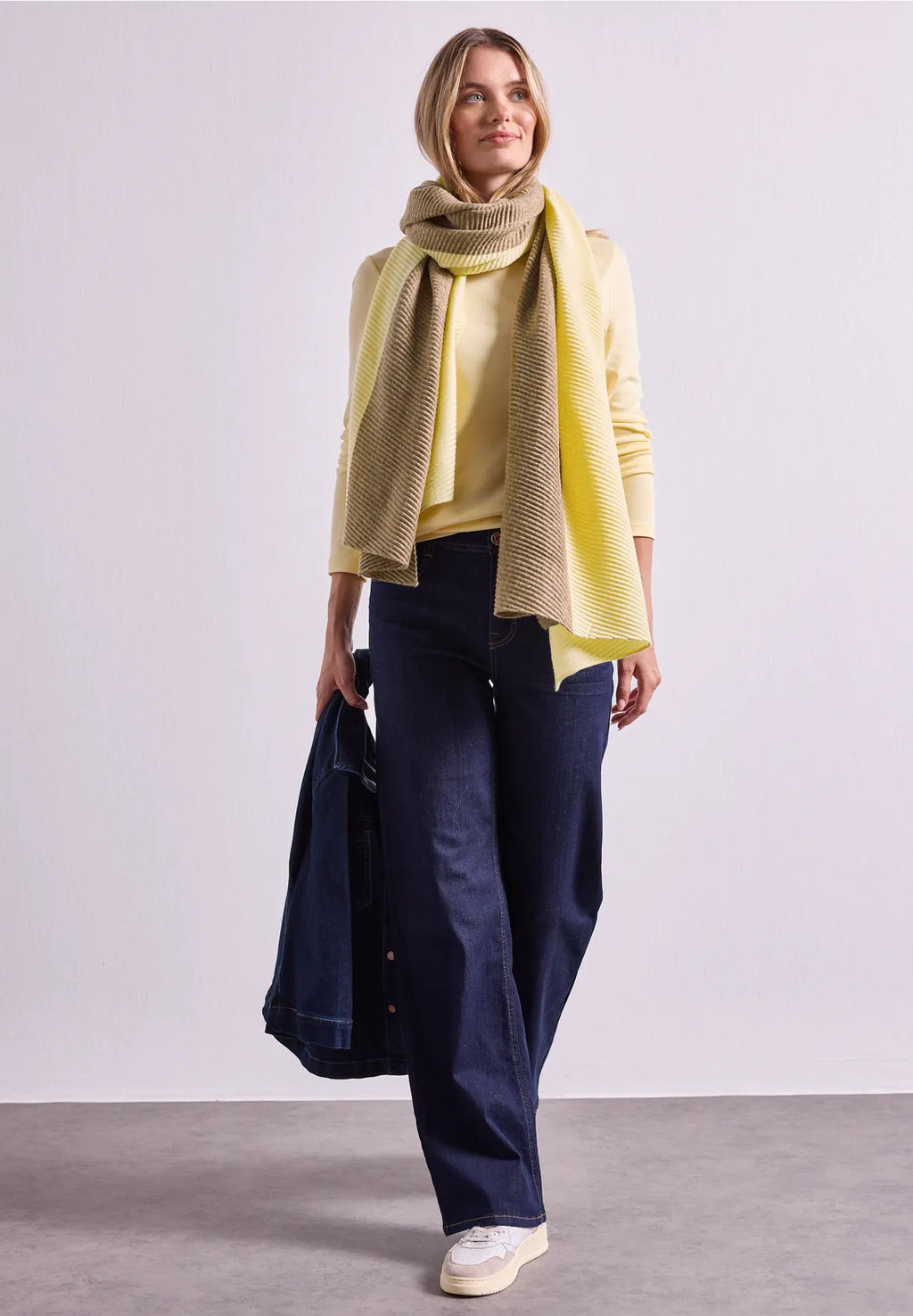 2 TONE LEMON SCARF