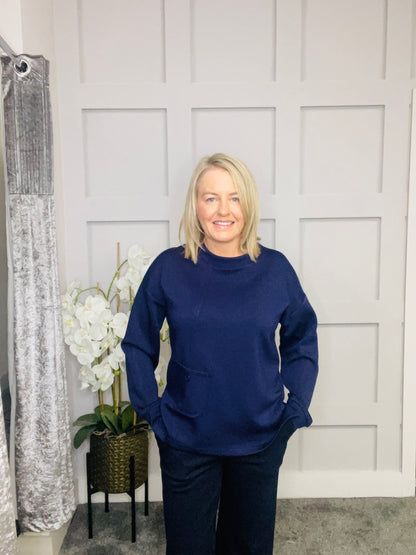 ALIPIA NAVY SWEATER