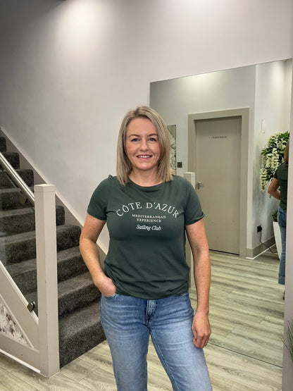 CHERRY KHAKI TEE