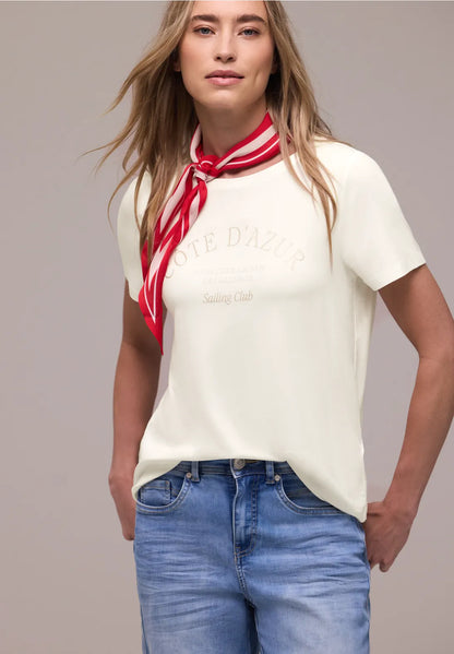 CHERRY CREAM TEE