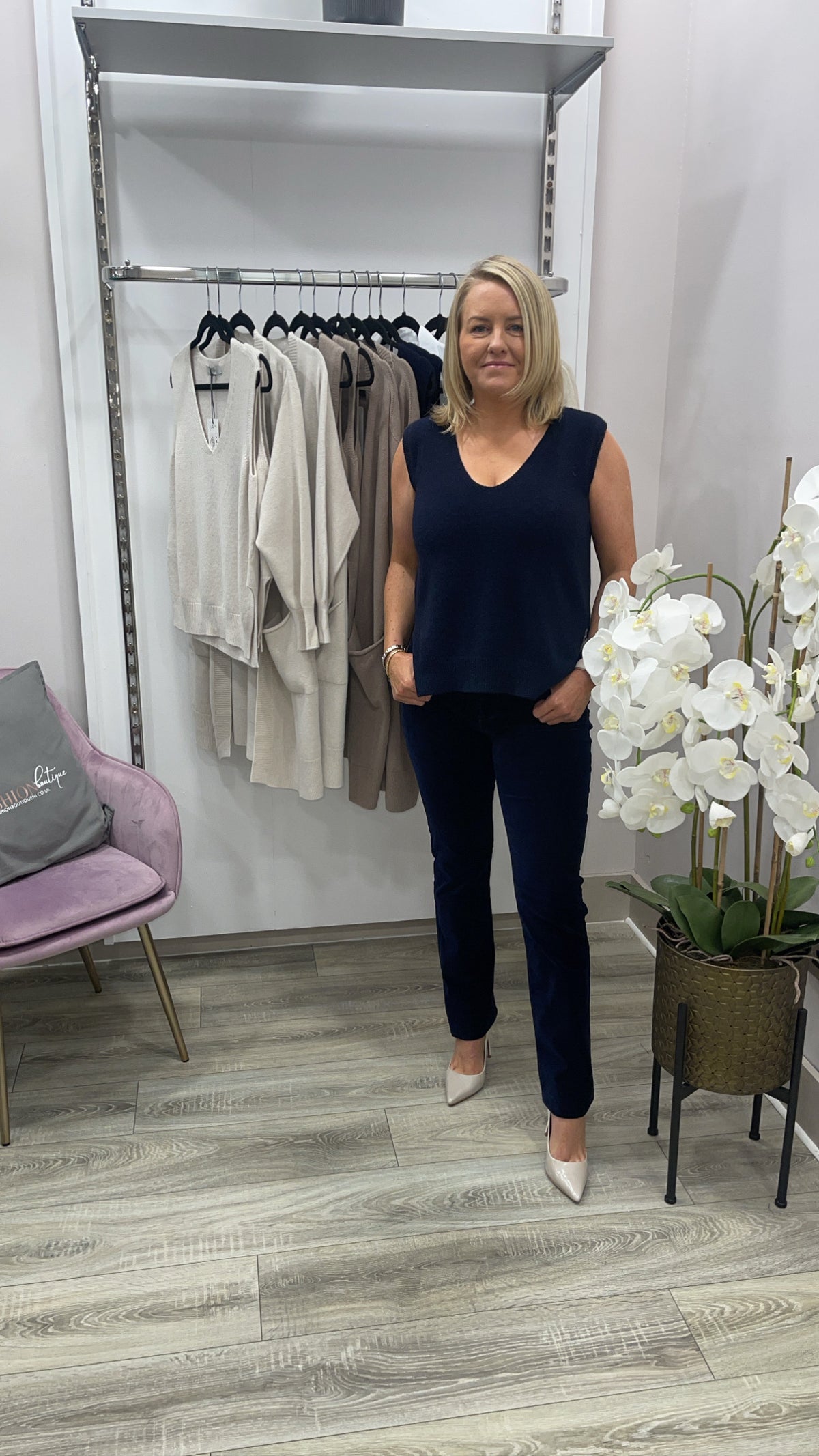 AMBER NAVY TROUSER — The Fashion Boutique Cookstown N.Ireland