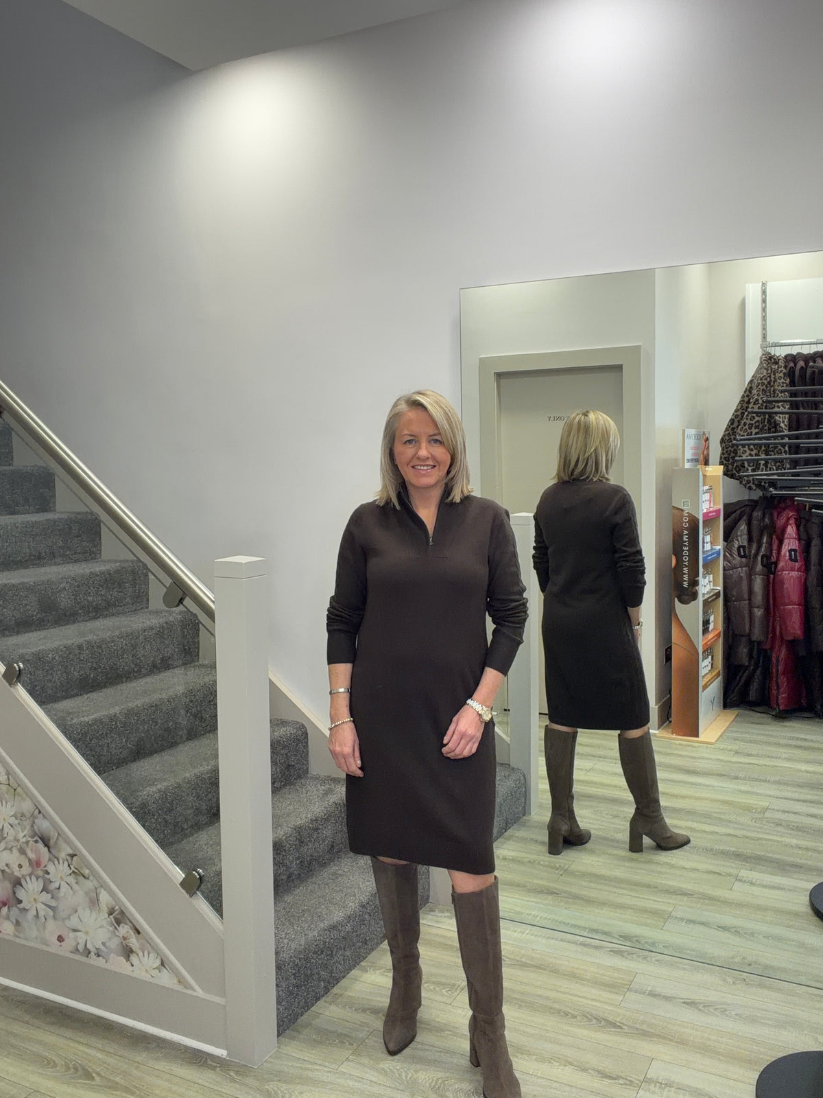 ANNA BROWN DRESS