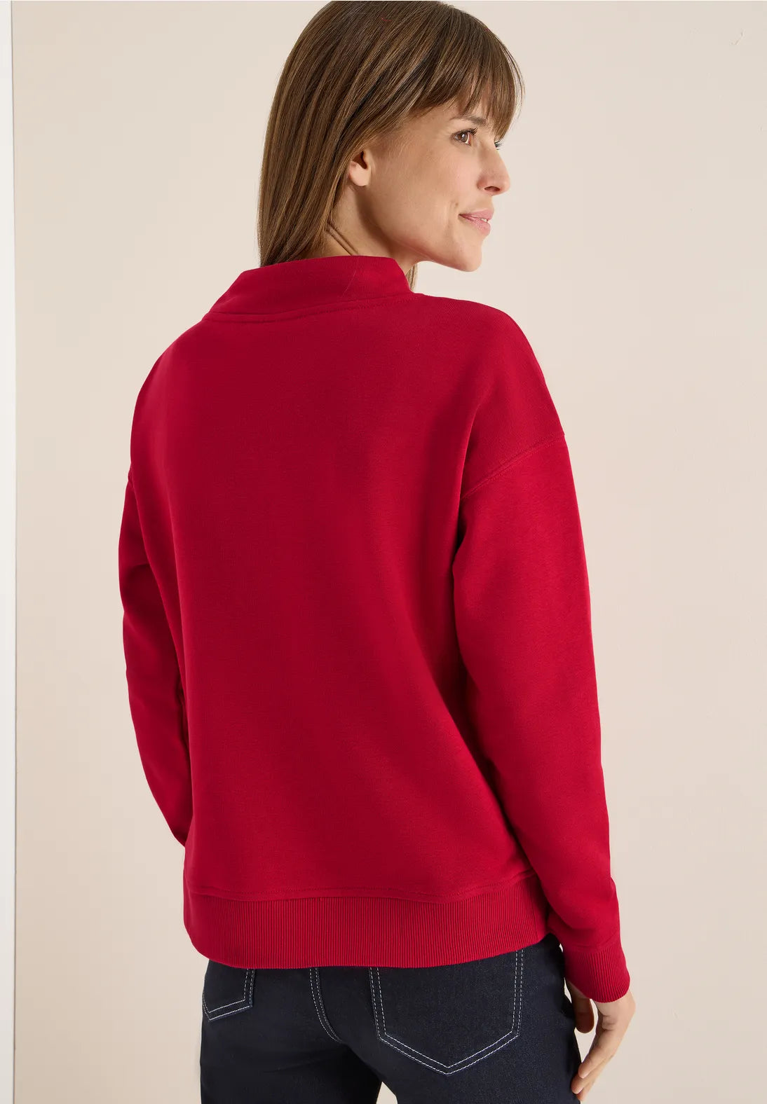 ABBEY RASPBERRY RED SWEATER