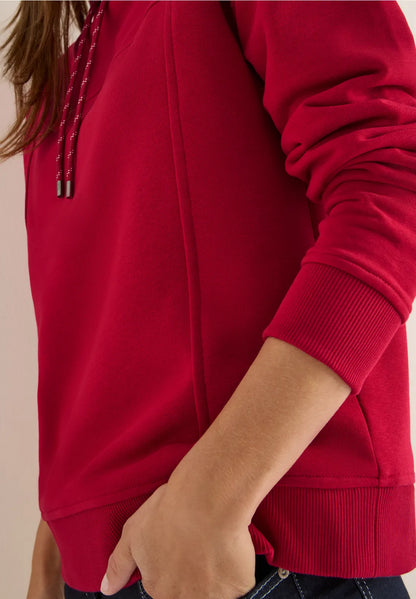 ABBEY RASPBERRY RED SWEATER