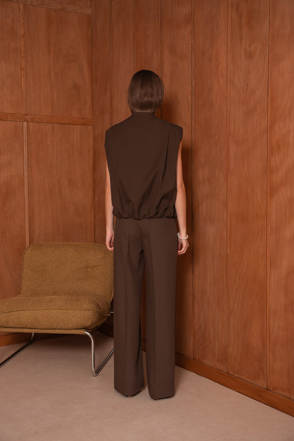 ANYA BROWN GILET