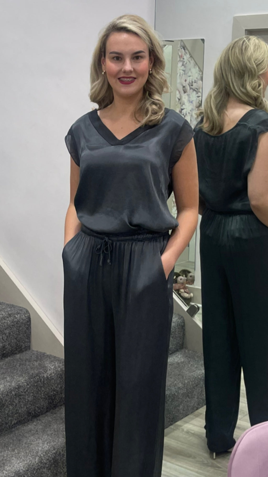 CHLOE GREY TOP