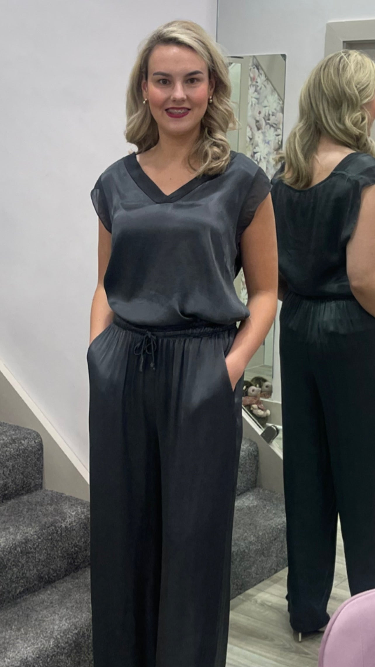 CHLOE GREY TOP