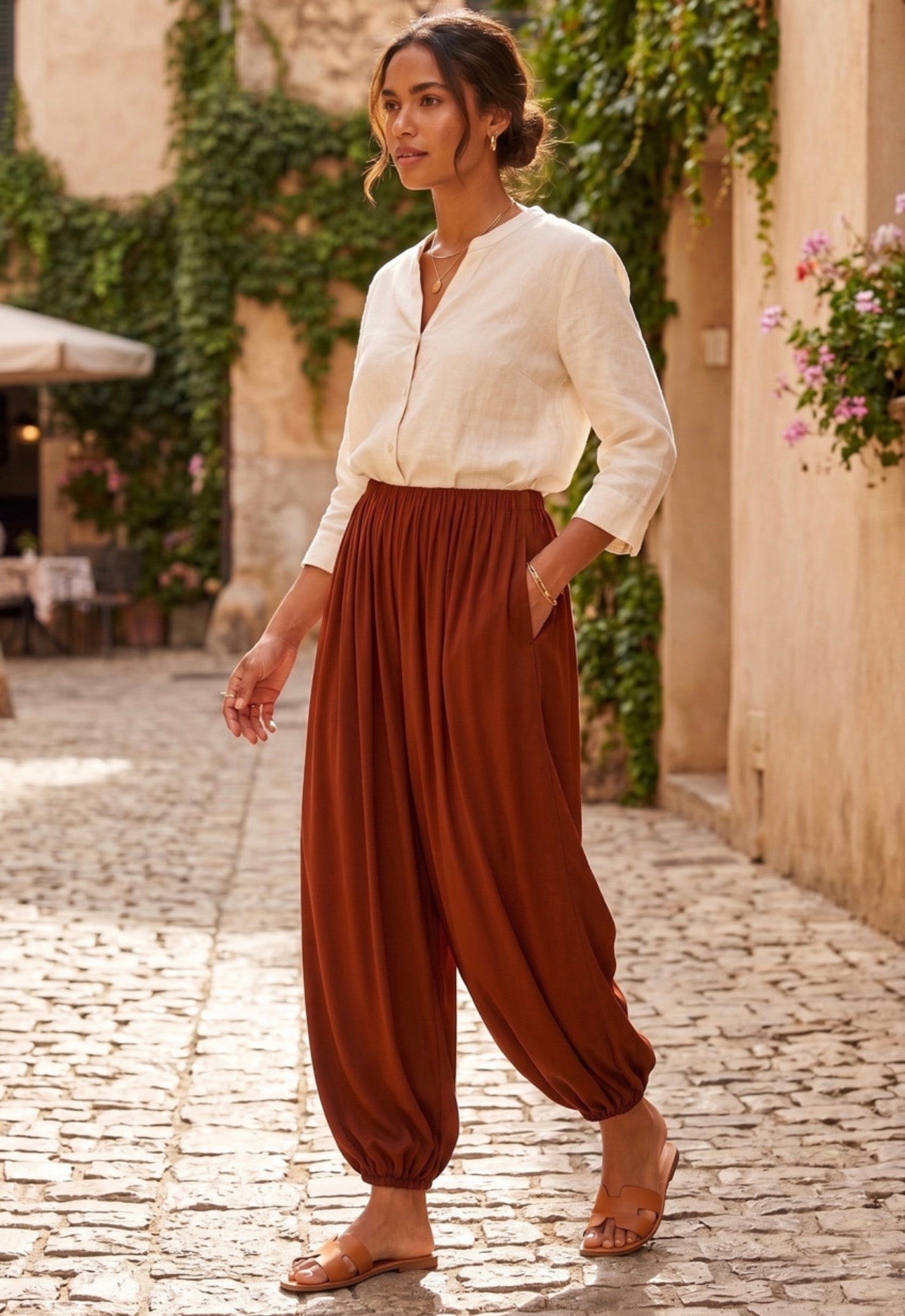 ORA BROWN TROUSERS