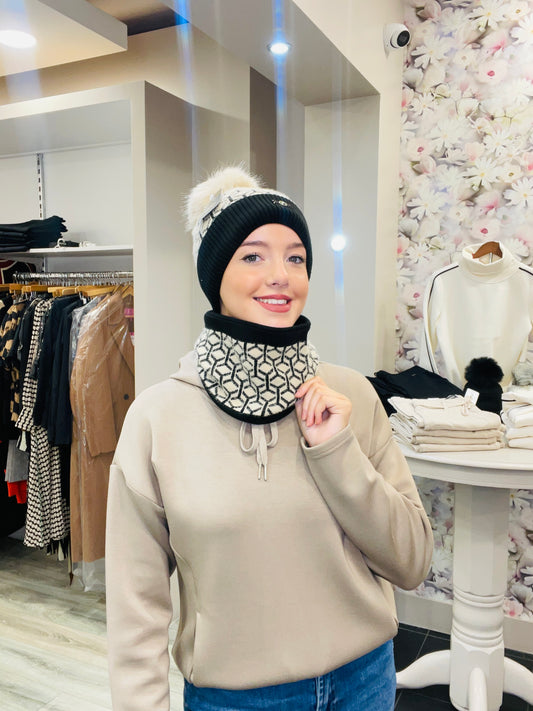 MARIA BEIGE HAT SET