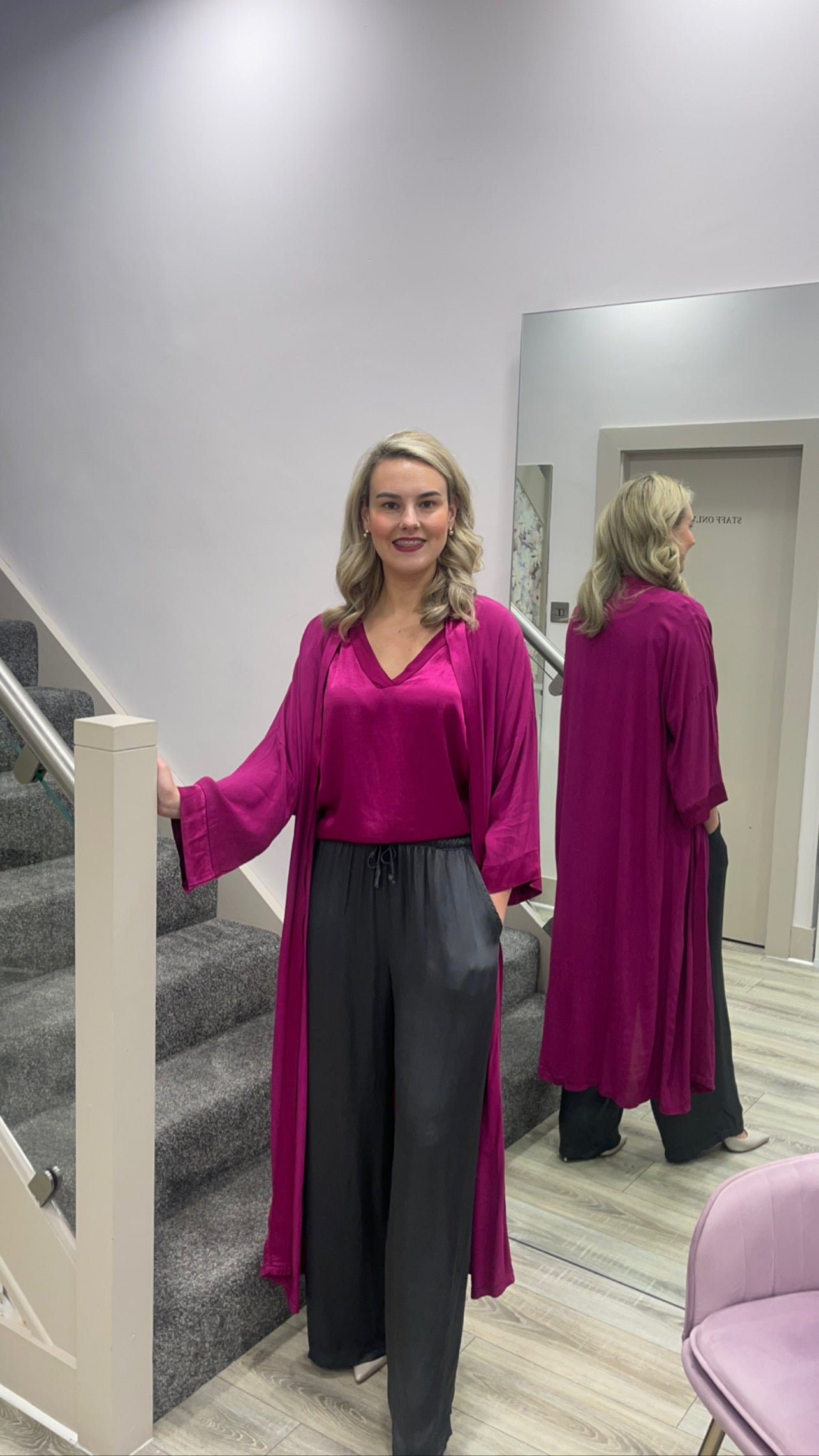 CORA MAGENTA KIMONO