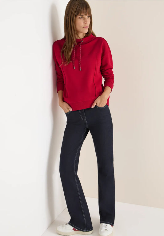 ABBEY RASPBERRY RED SWEATER