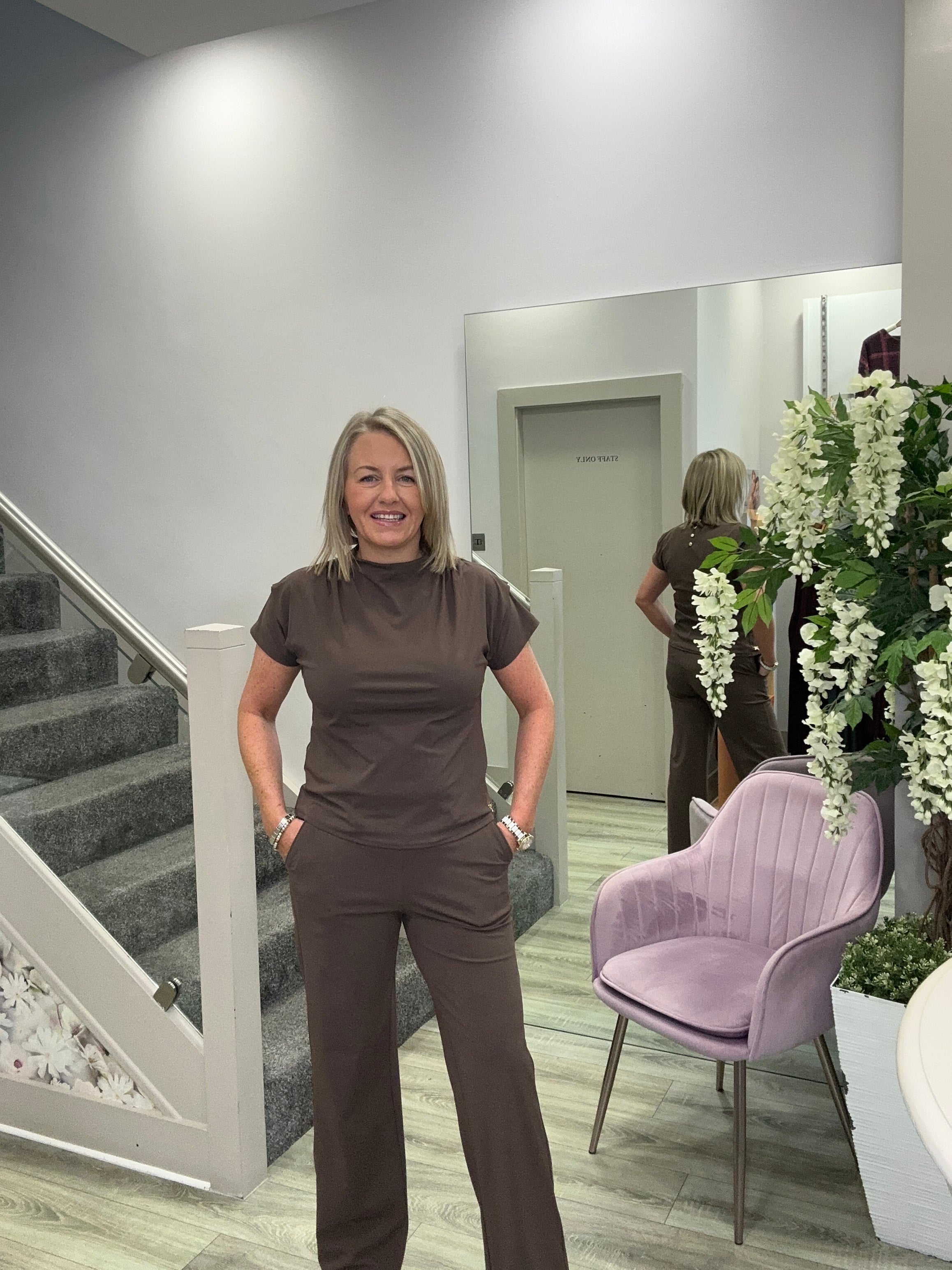 BRIGIT BROWN TOP